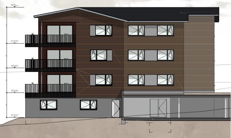 Architektenzeichnung Süd-Ost Fassade Haus 10 steiner ARCHITEKTUR 