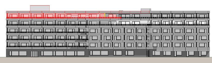 Architektenzeichnung Fassadenansicht BSS Architekten